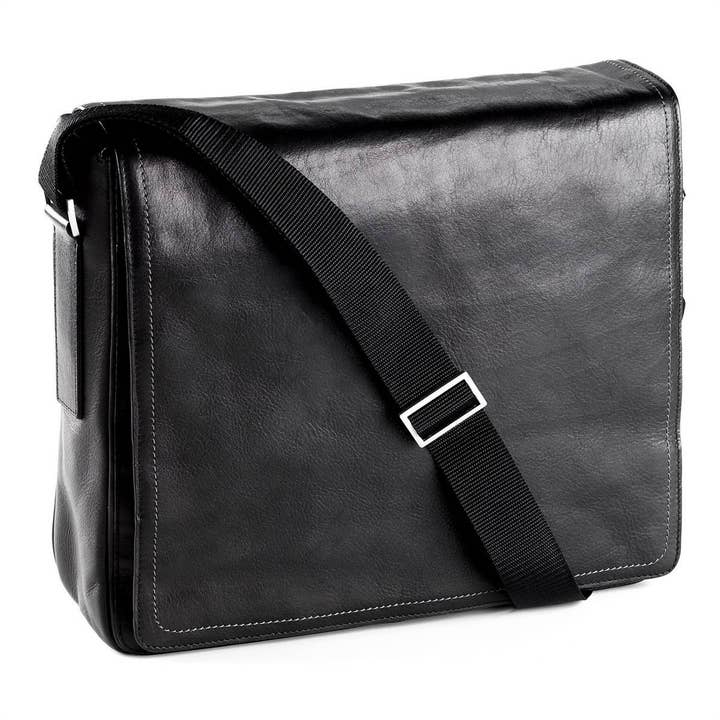 Tuscan Square Messenger for wholesale by Clava Leathergoods and Accessories