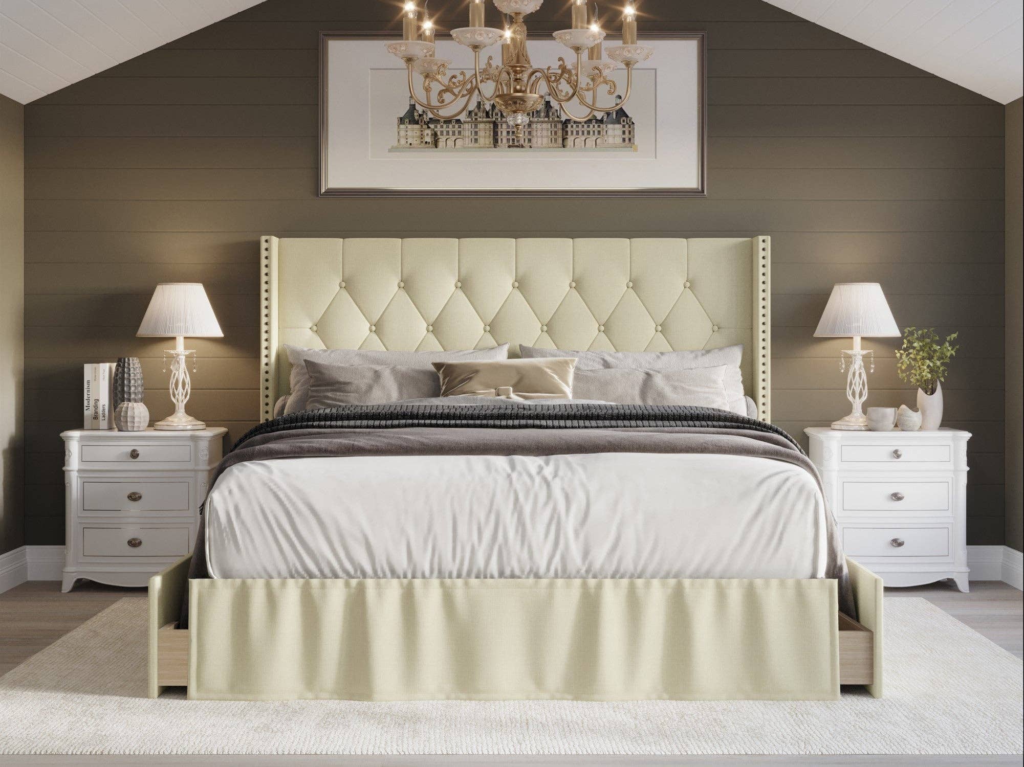 Home Design - Wholesale Bed - Home Design Andrea Upholstered Storage Panel Bed Frame14