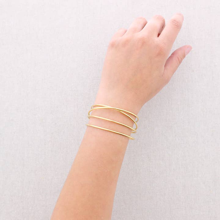 Four Strips Steel Bracelet for wholesale by Sonata