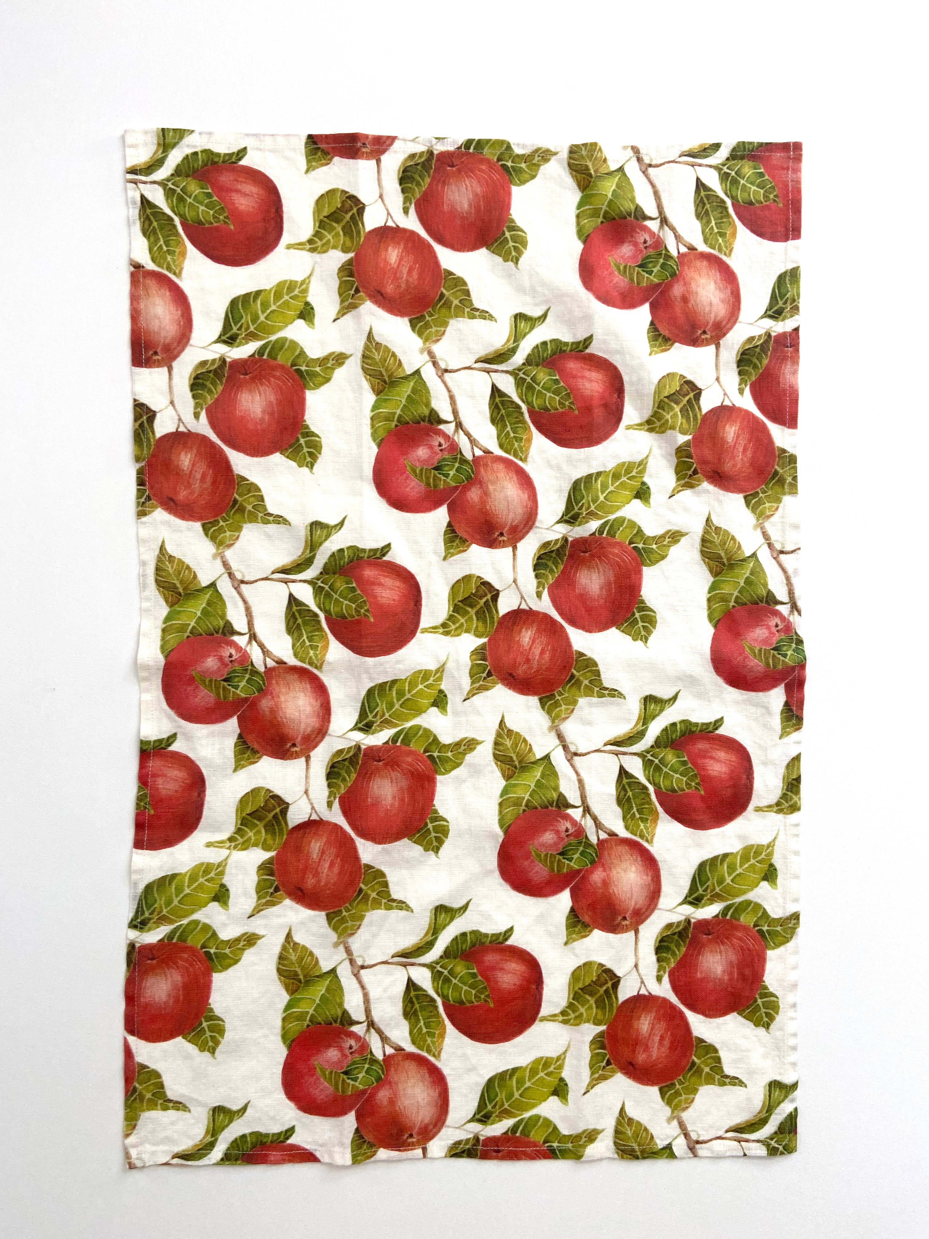 Sarah Rose - Wholesale Tea Towel - Apple Organic Linen Tea Towel4