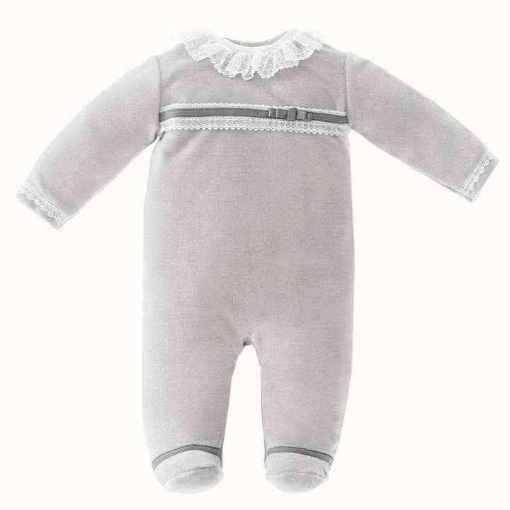 Babygrow Romantique 1 Gris pour la vente par Pim-Pam-Pum