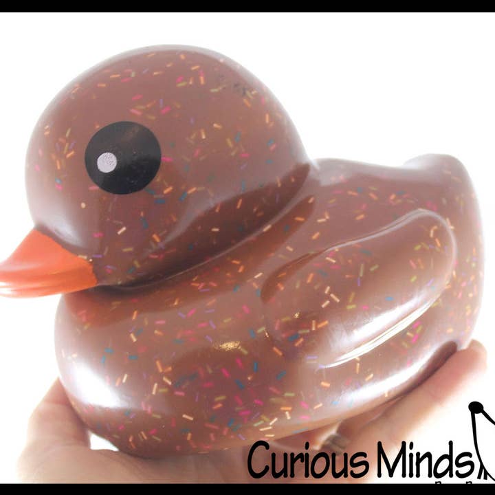 Curious Minds Toys – wholesale Bath toy – Baby – 1 Jumbo Ice Cream with Sprinkles Rubber Ducks - Rubber Ducky