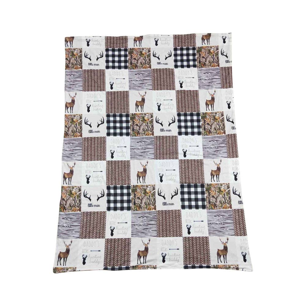 Aier Wholesale - Wholesale Bedding Blanket - Kids & Baby - Baby Boys Hunting Little Buddy Minky Blankets3