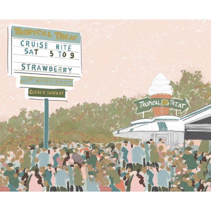 TROPICAL TREAT, PA - Art Print for wholesale by Rebecca Illustrated