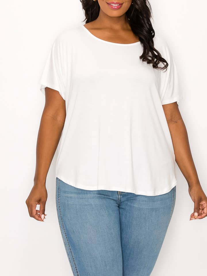 Studio Ko Clothing - Wholesale Tunic - Women's - BAMBOO DOLMAN TOP PLUS SIZE