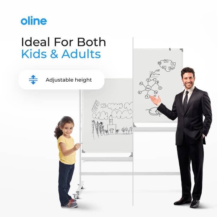 Oline – wholesale Whiteboard/dry-erase board – Mobile Whiteboard - 48"x36"6