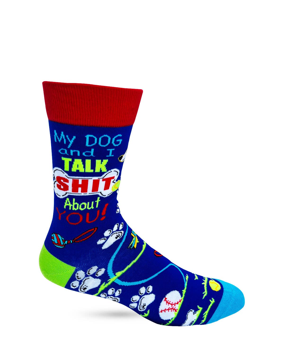 Fabdaz - Wholesale Socks - Men's - My Dog and I Talk Shit About You Men's Novelty Crew Socks1