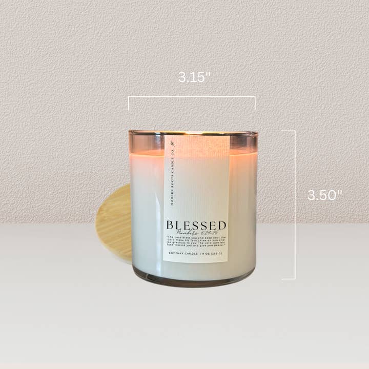 Modern Roots Candle Co. - Wholesale Jar/Filled Candle - Blessed | Black Berries & Vanilla | 9oz. Soy Candle