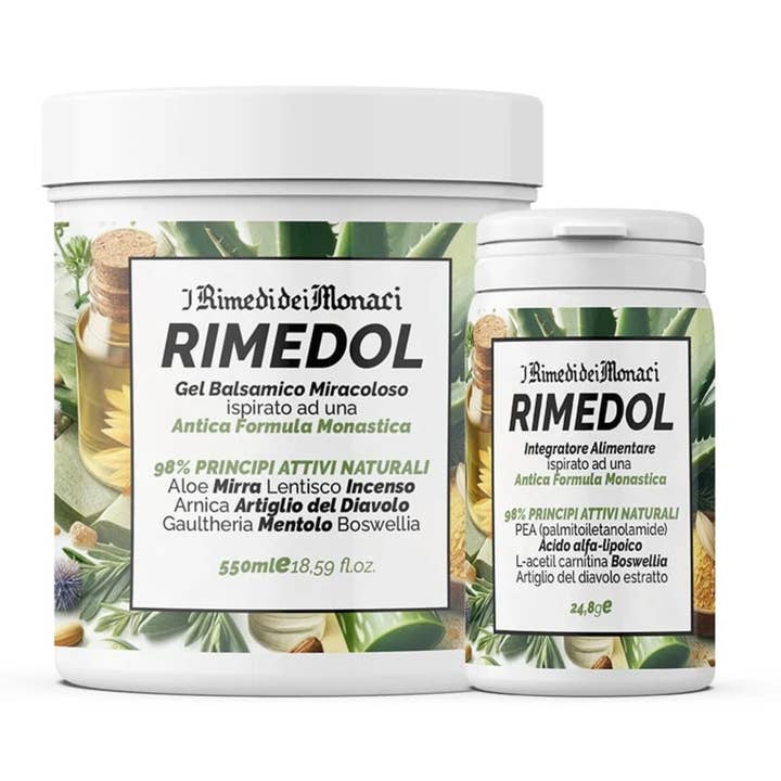 Kit Rimedol Gel + Suplemento Balsâmico Natural 550ml +40 Cápsulas por atacado de I Rimedi Dei Monaci©
