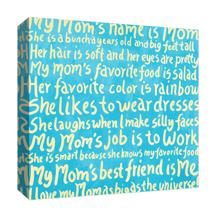 My Mom'S Décoration murale sur toile 22 x 22 po pour la vente par PTM Images