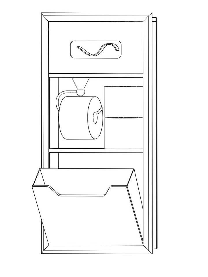 Système de gestion des déchets encastré WallForm™ pour la vente par Hammer and Nail Studios