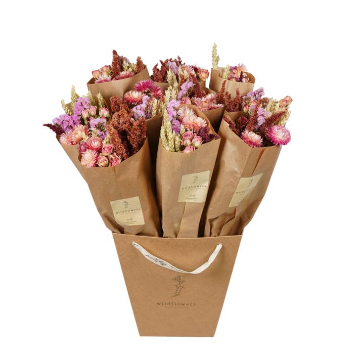 Wildflowers by Floriette - Wholesale Dried/Pressed Flowers - Dried Flowers - Market More - Pink