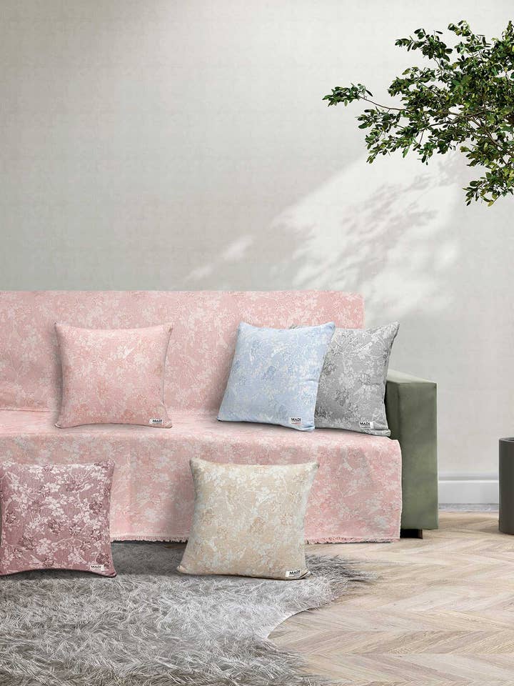 Sofa Throw Fern Pink for wholesale by MADI