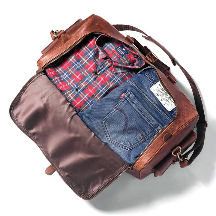 Dotch Leather - Vendita all'ingrosso Sacca da viaggio - Uomo - Borsa da viaggio in pelle Hendrix - Borsone weekend per uomo4