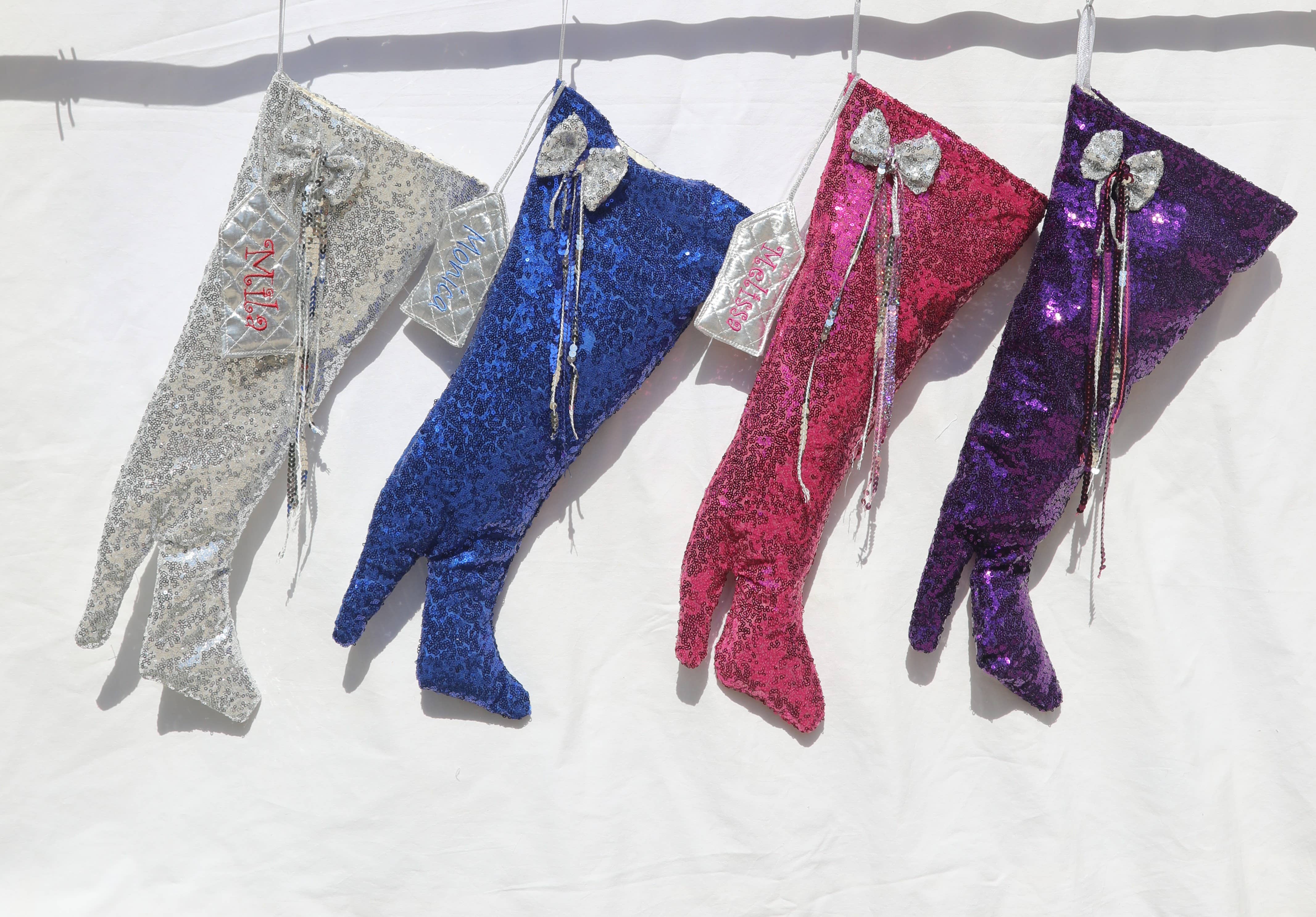 CocoMiaDesign – Großhandel Weihnachtsstrumpf – High Heel Weihnachtsstrumpf, Pailletten Damenstrumpf-Set13