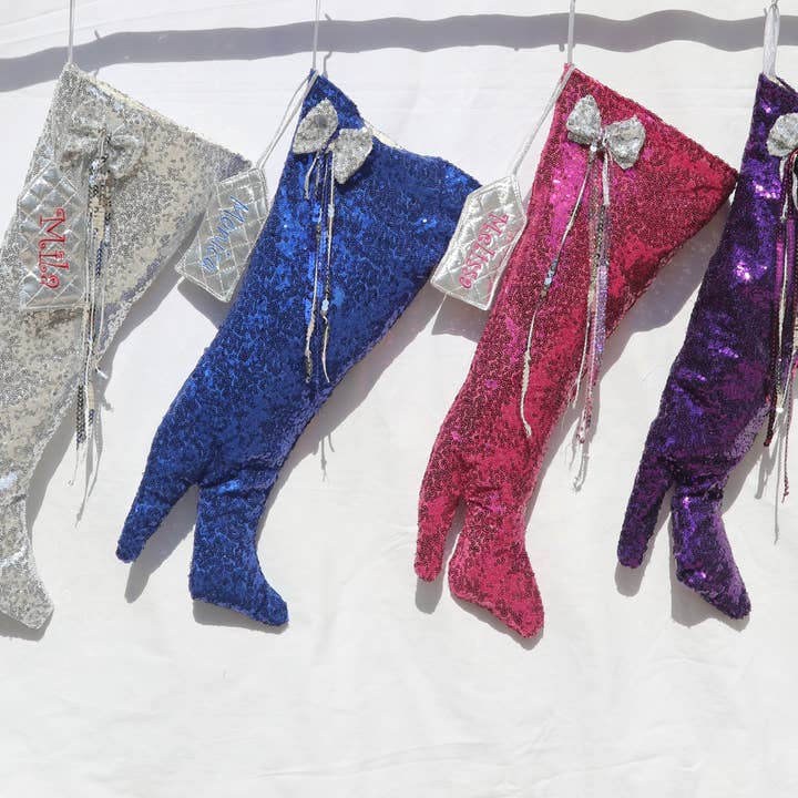 CocoMiaDesign – Großhandel Weihnachtsstrumpf – High Heel Weihnachtsstrumpf, Pailletten Damenstrumpf-Set13