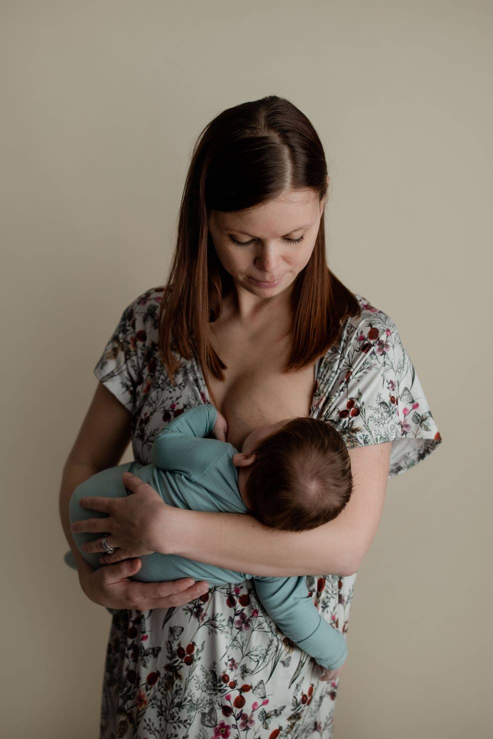 Three Little Tots - Wholesale Dress - Maternity - Floral Mommy Labor and Delivery/ Nursing Gown28