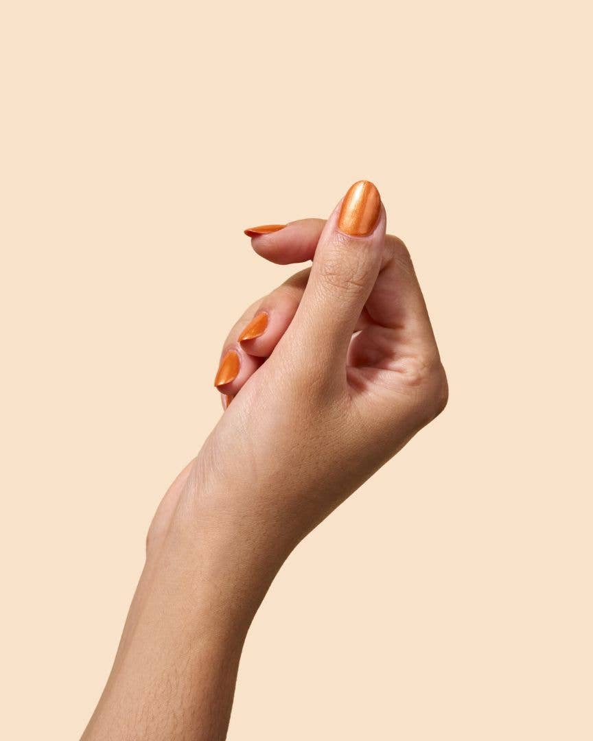 Happy Rudy Vegan Nail Polish - Wholesale Nail Polish - Groovy Baby | Vegan Nail Polish | Orange | Eco-Shimmer2