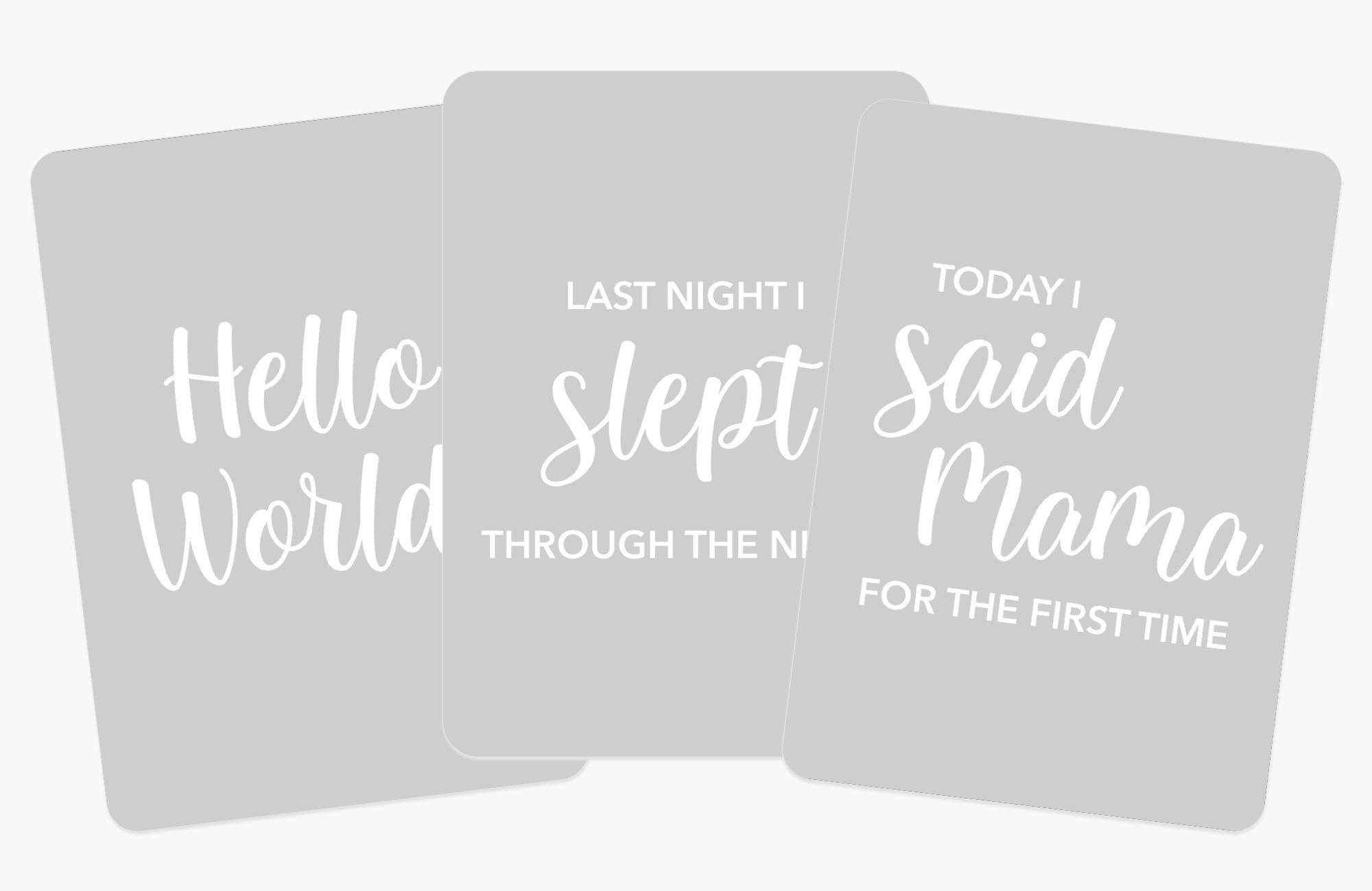 GoodnightFox - Wholesale Milestone Art/Keepsake - Kids & Baby - Newborn Baby Milestone Cards8