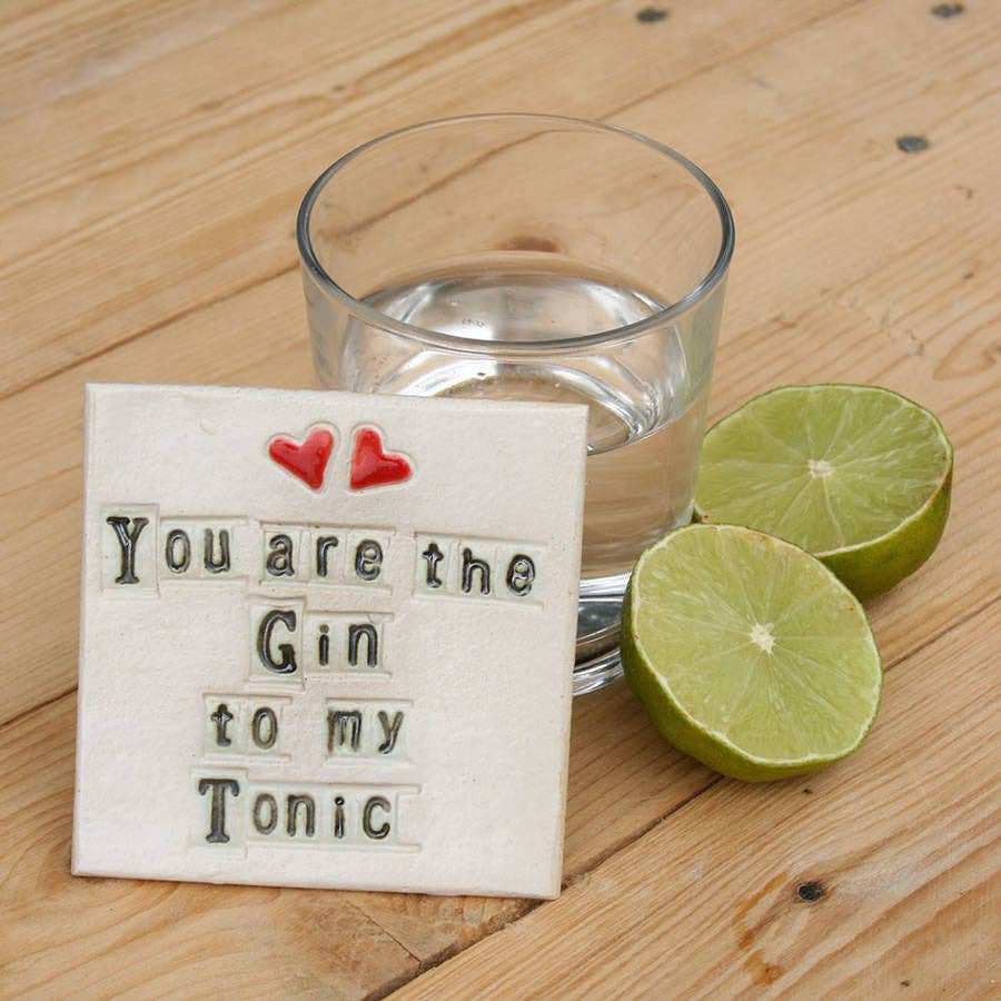 Juliet Reeves Designs – wholesale Coasters – Gin To My Tonic Ceramic Coaster0