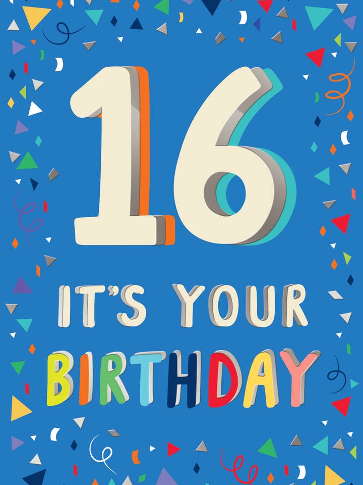 Juvenile Birthday Card, Age 16 M, Age 16 M for wholesale by Piccadilly Greetings