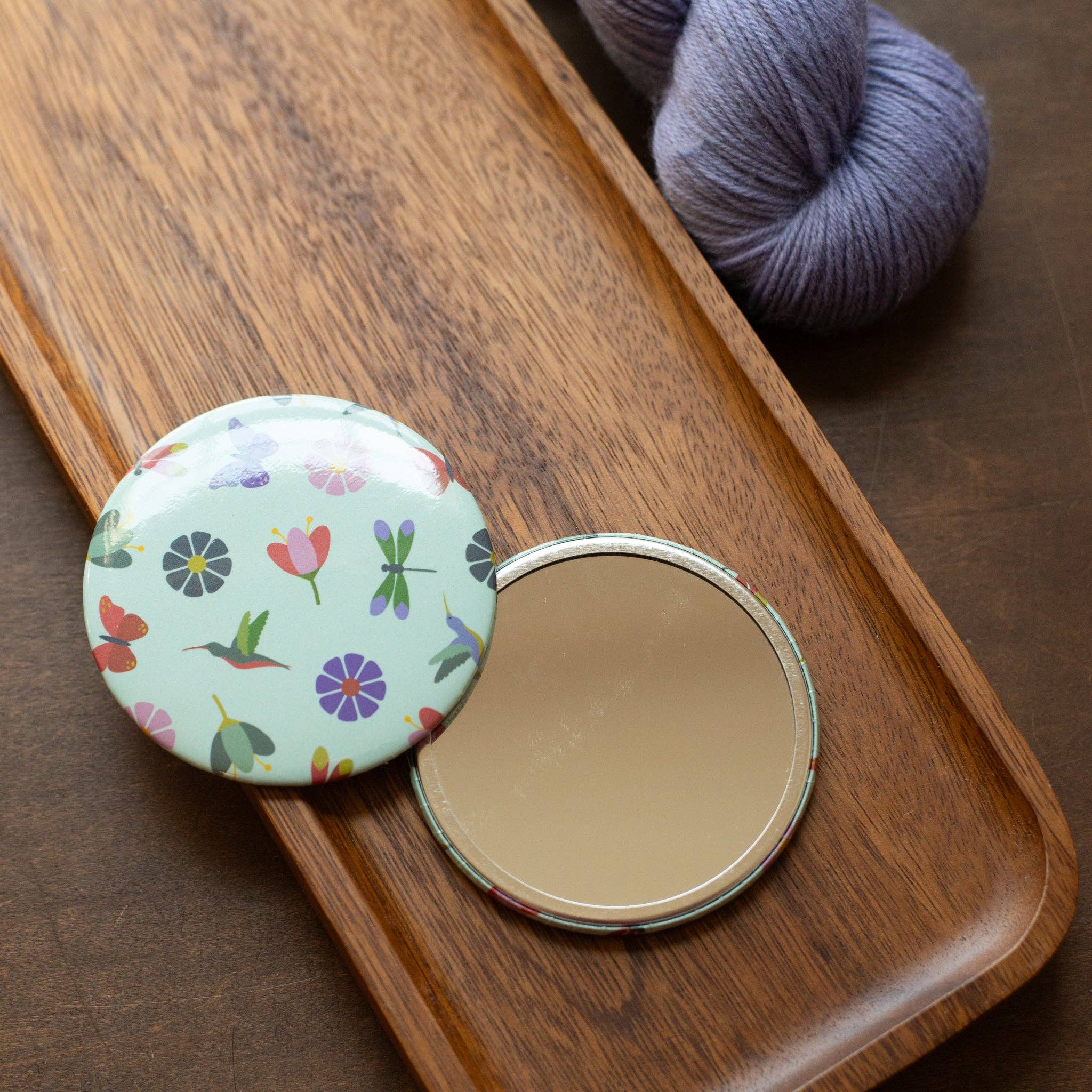Camp Stitchwood - Wholesale Compact Mirror - Pollinators Pocket Mirror1