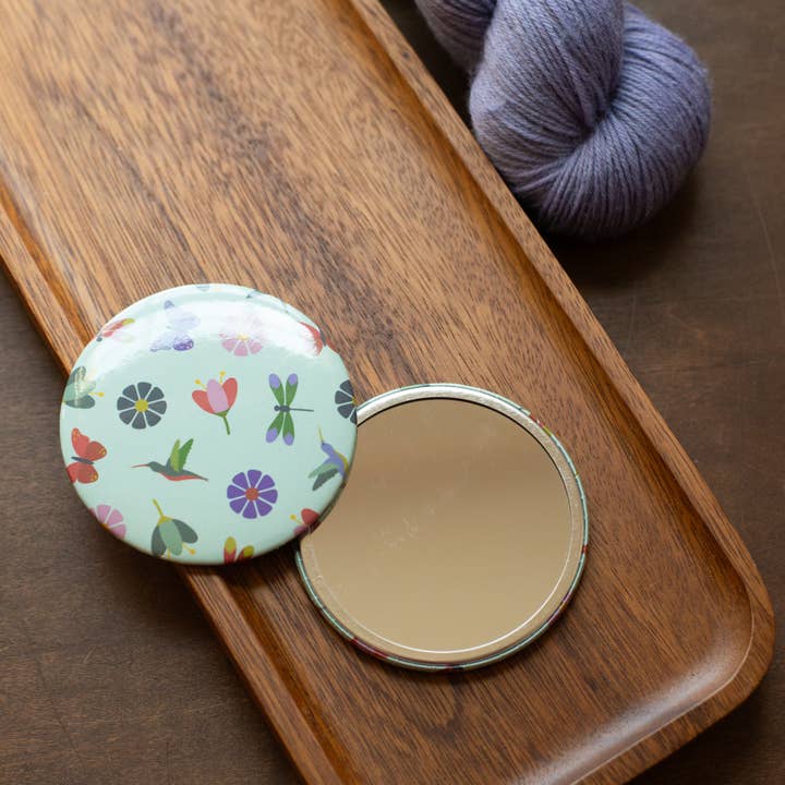 Camp Stitchwood - Wholesale Compact Mirror - Pollinators Pocket Mirror1