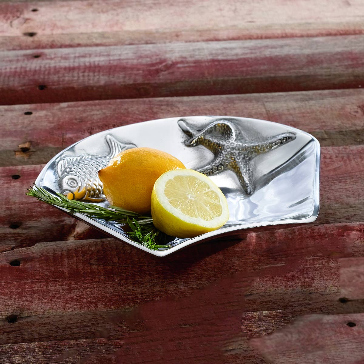 India Handicrafts Inc – Prato/tigela decorativa por atacado – Prato Peixe Alum Estrela