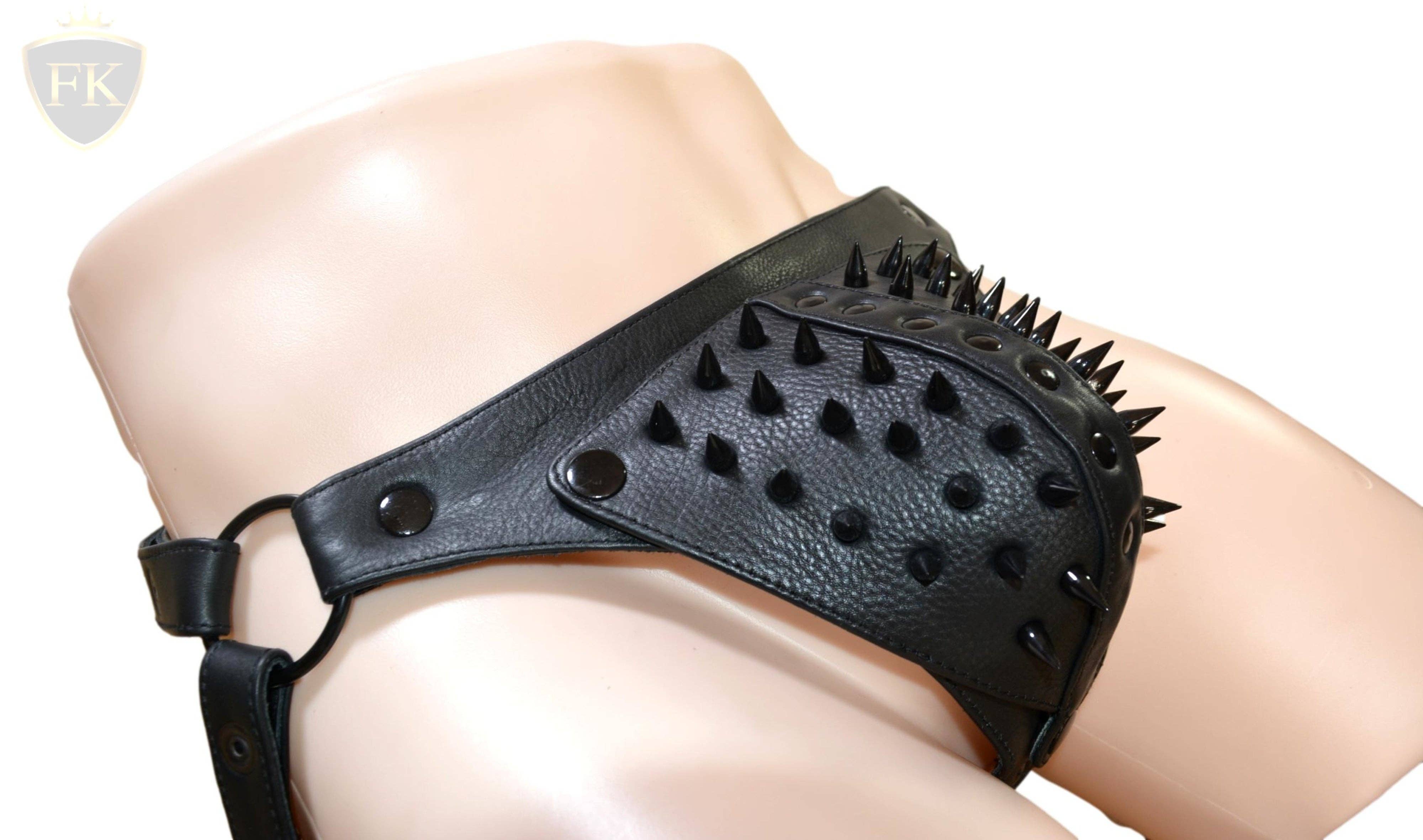 Meninleather - Wholesale Underwear - Men's - Leather Underwear codpiece Jocks  Boxer Briefs Jockstraps spike stud0