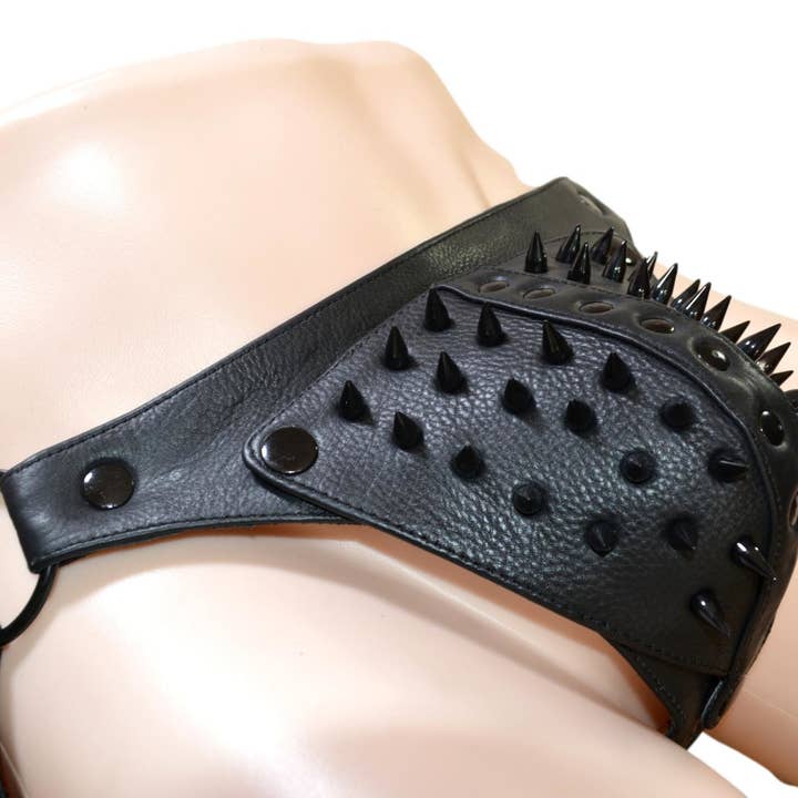 Meninleather - Wholesale Underwear - Men's - Leather Underwear codpiece Jocks Boxer Briefs Jockstraps spike stud