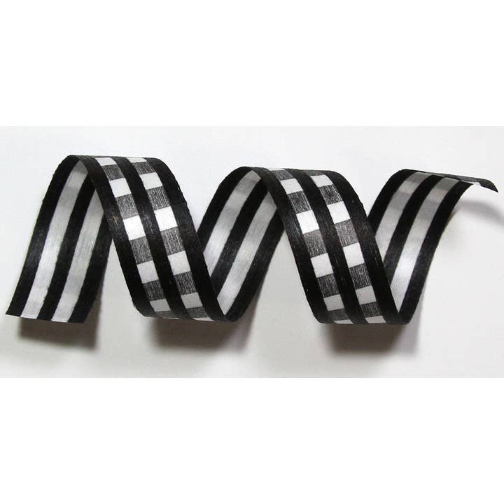 B&W Gingham for wholesale by Cream City Ribbon