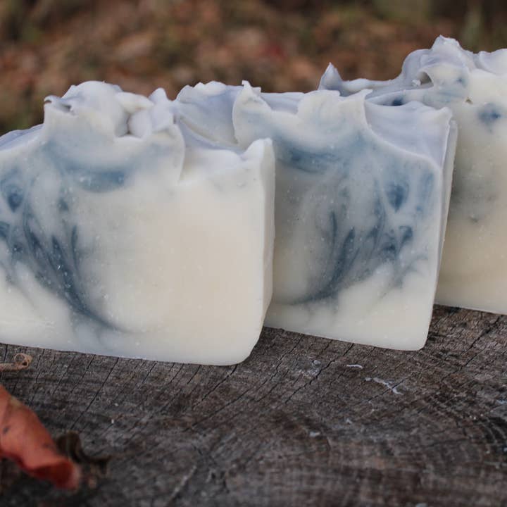Winter Walk Soap – Eucalyptus Rosemary Mint Natural Bar | 4 oz Handmade Soap for wholesale by Barefoot Soap Works