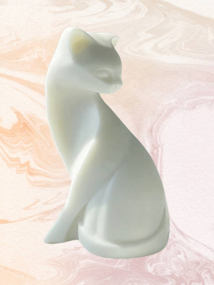 Large cat candle for wholesale by Sweet Happiness