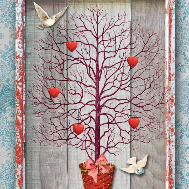 Kærlighed vokser Valentine lykønskningskort for engroshandel hos Potluck Press