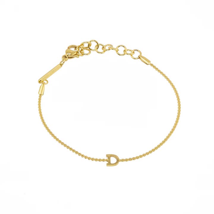 Brenda Grands Jewelry - Wholesale Charm/Dangle Bracelet - Waterproof Dainty Gold Initial Bracelet5