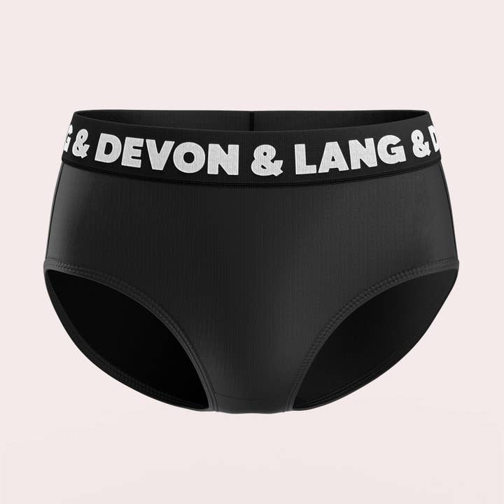 Bria Bikini Brief - Hi-Contrast Obsidian for wholesale by Devon + Lang