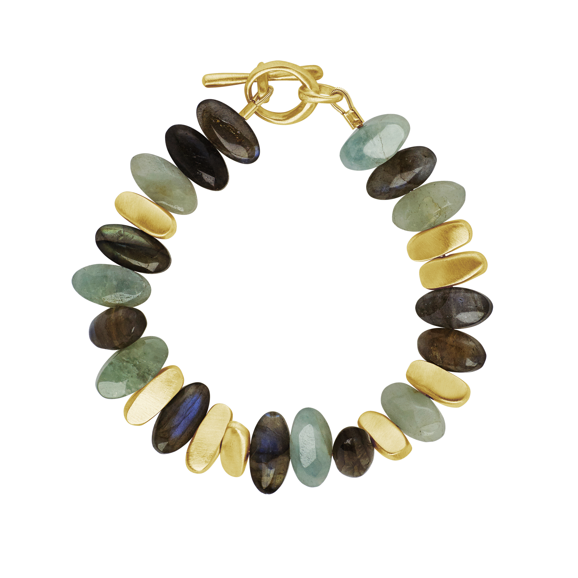 Philippa Roberts - Wholesale Beaded Bracelet - labradorite, aqua, nuggets bracelet1
