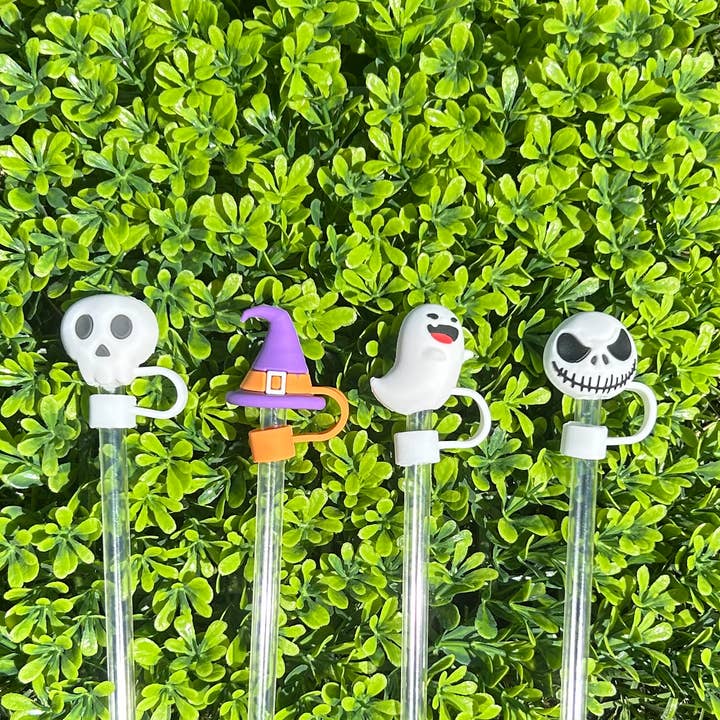 JILLIAN INK LLC - Wholesale Drinking Straw - Halloween Straw Toppers Set of 4