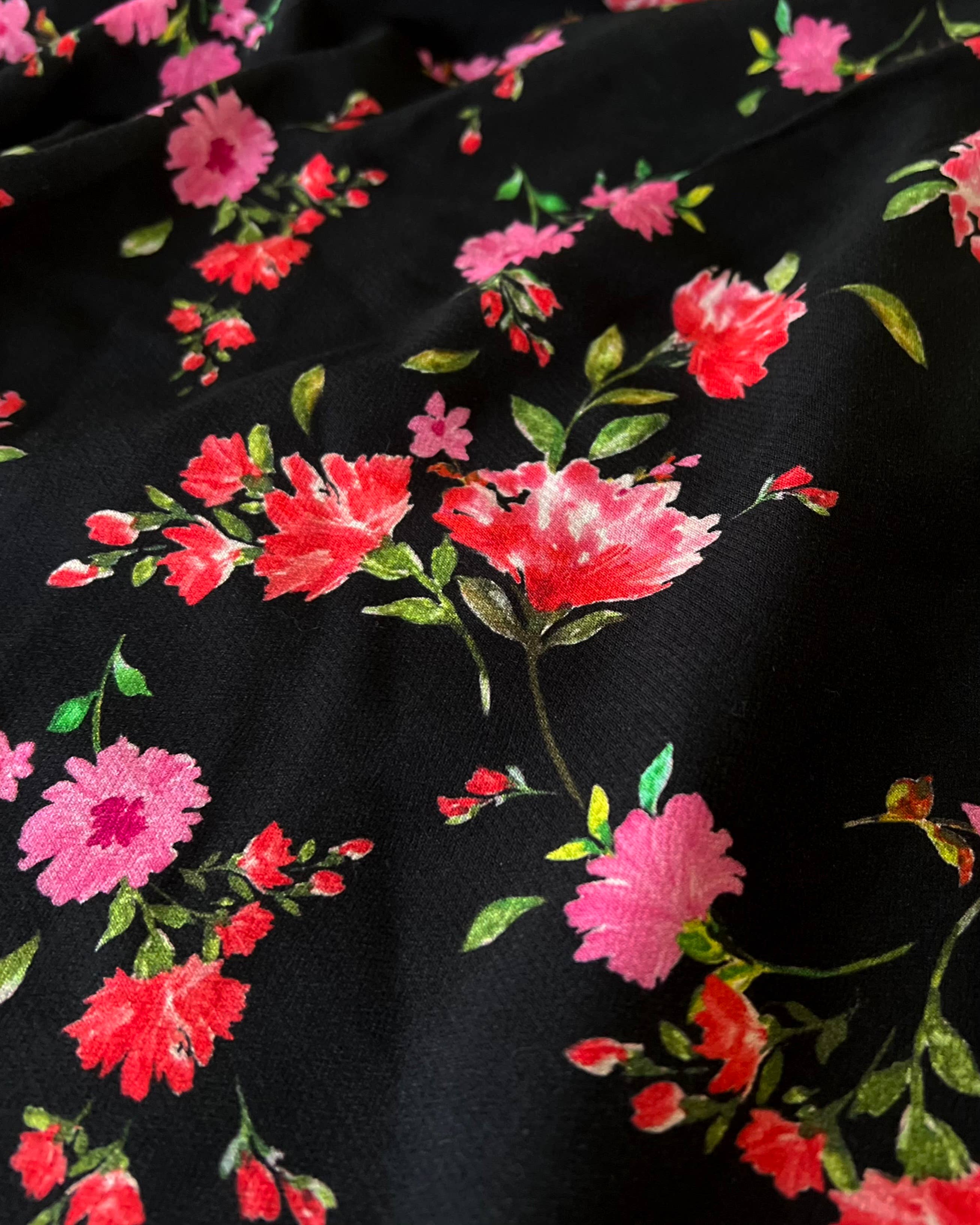 MY DRESS MADE - Wholesale Fabric - Viscose crepe fabric RUBY - Printed in France5