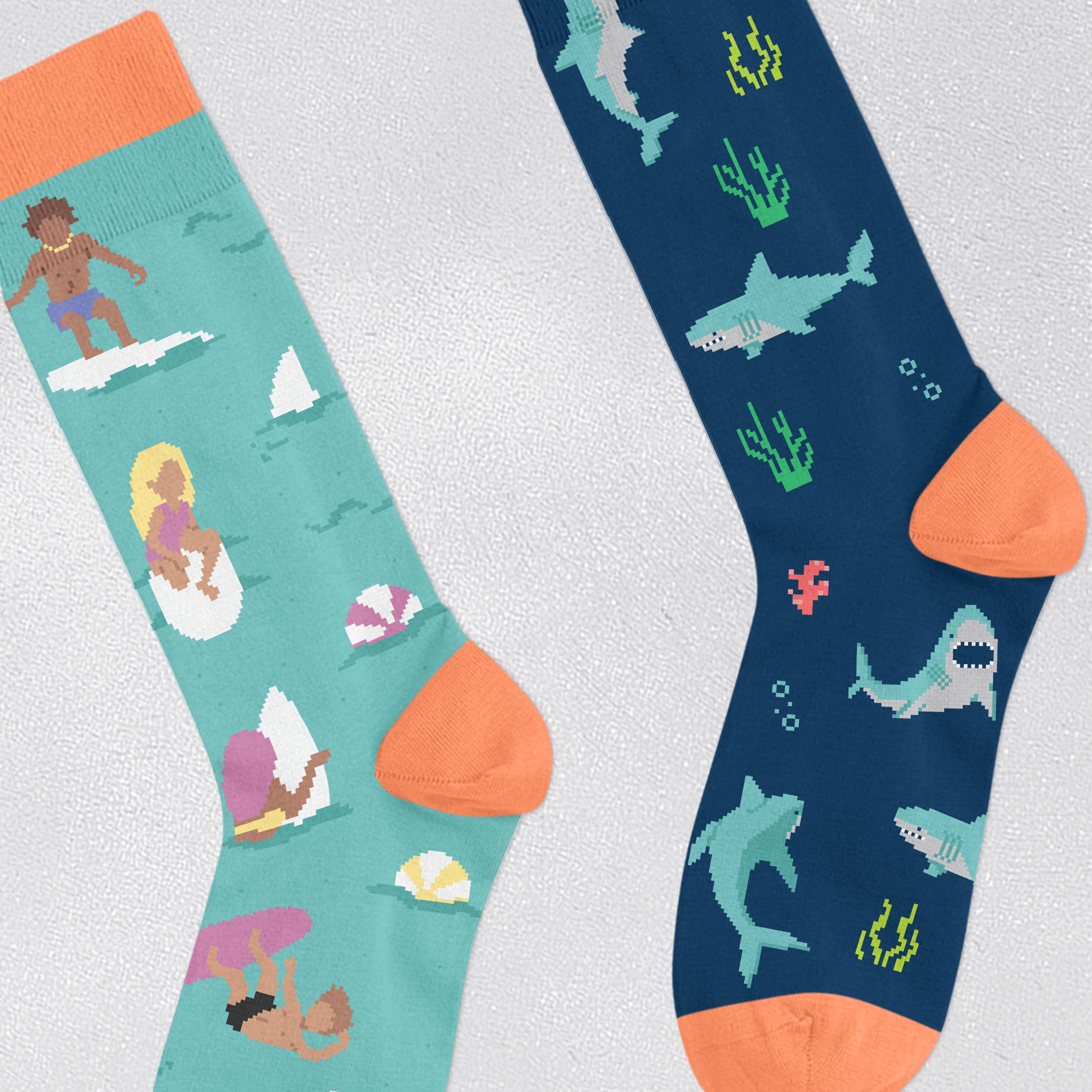 Sockys - Wholesale Socks - Unisex - Surfers Vs Sharks1