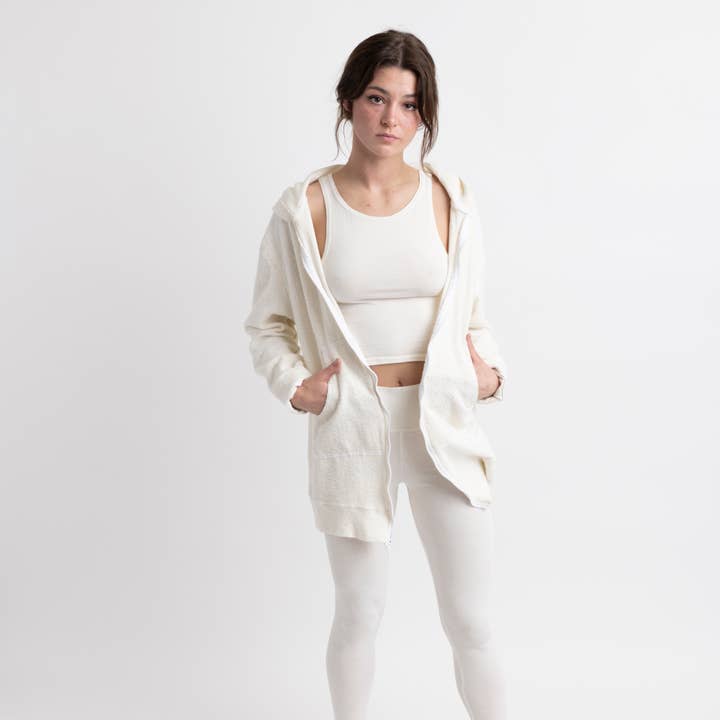 planetHEMP Clothing – wholesale Hoodie – Women's – Reverse Hemp Fleece Zip Hoodie