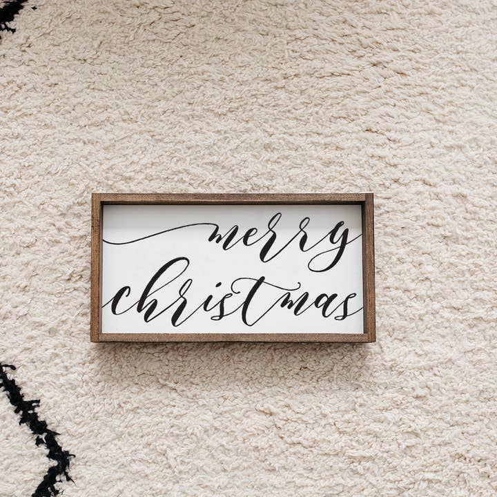 Petite plaque en bois « Merry Christmas » pour la vente par Hoekstra Decor