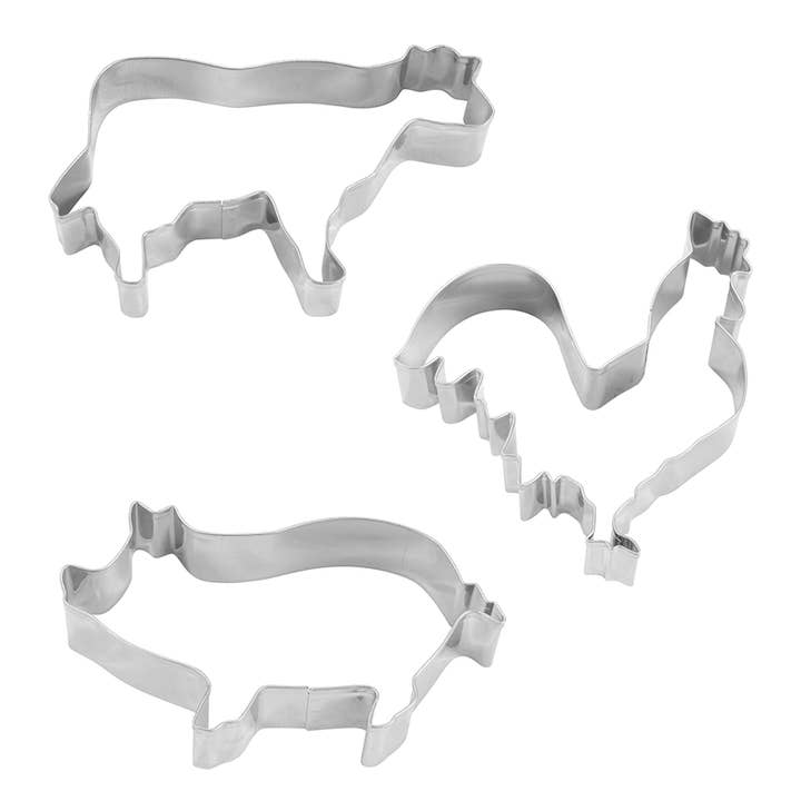 R&M International - Wholesale Cookie Cutter - Farm 3 PC Cookie Cutter Set1