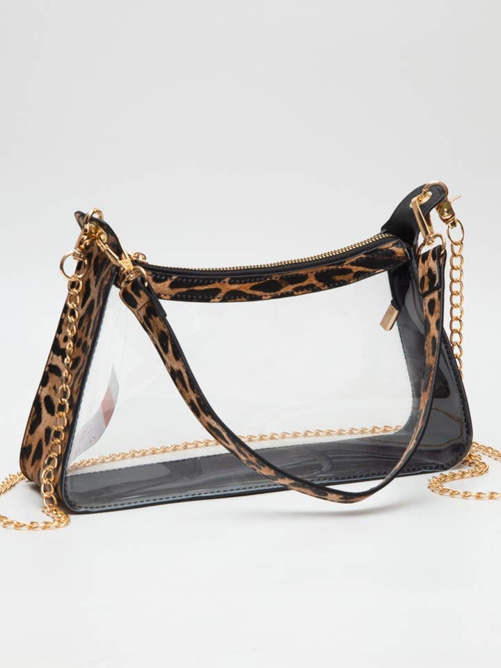 TG10618 Marilyn Clear Satchel Bag With Chain Strap for wholesale by MiMi Wholesale