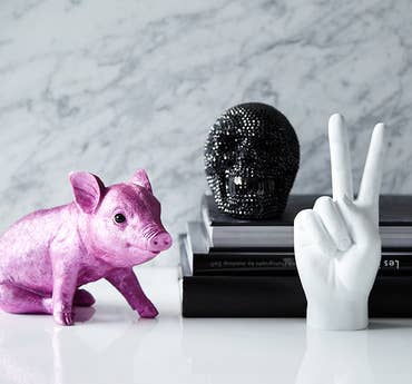 Interior Illusions Plus - Wholesale Money/Piggy Bank - Pink Chrome Piggy Bank Standing - 9.5"5