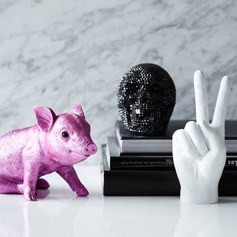 Interior Illusions Plus - Wholesale Money/Piggy Bank - Pink Chrome Piggy Bank Standing - 9.5"5