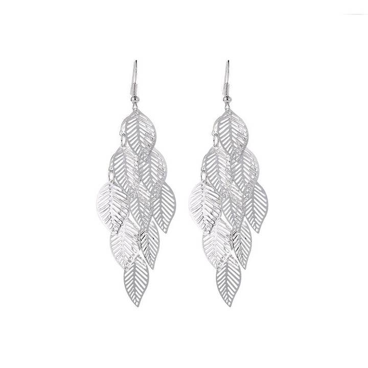MoodGold - Wholesale Dangle Earrings - Fashion Simple Cutout Leaves Earrings4