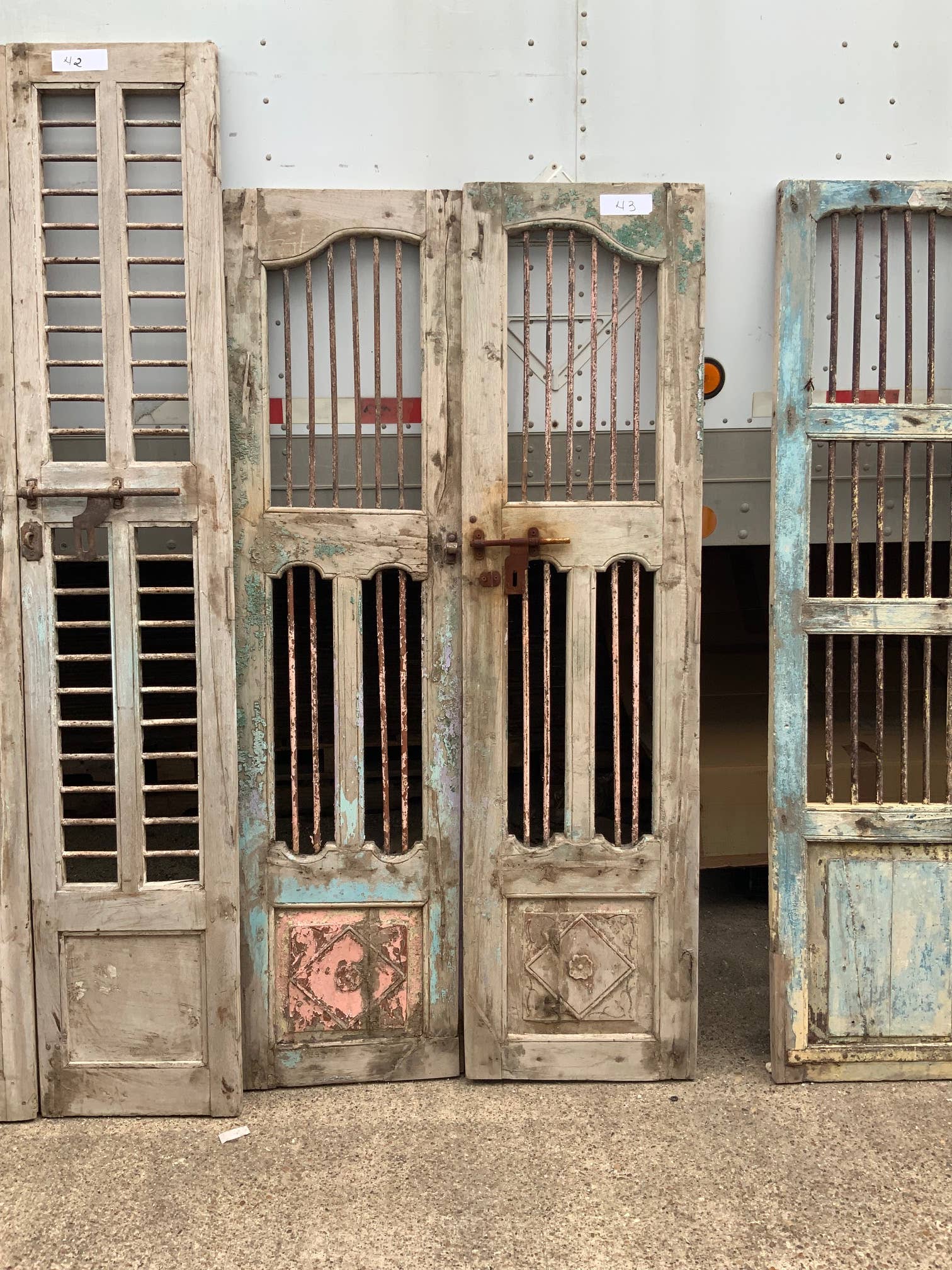 Wilco Home - Wholesale Decorative Panel - Vintage Iron Bar Door Panels in Solid Wood25