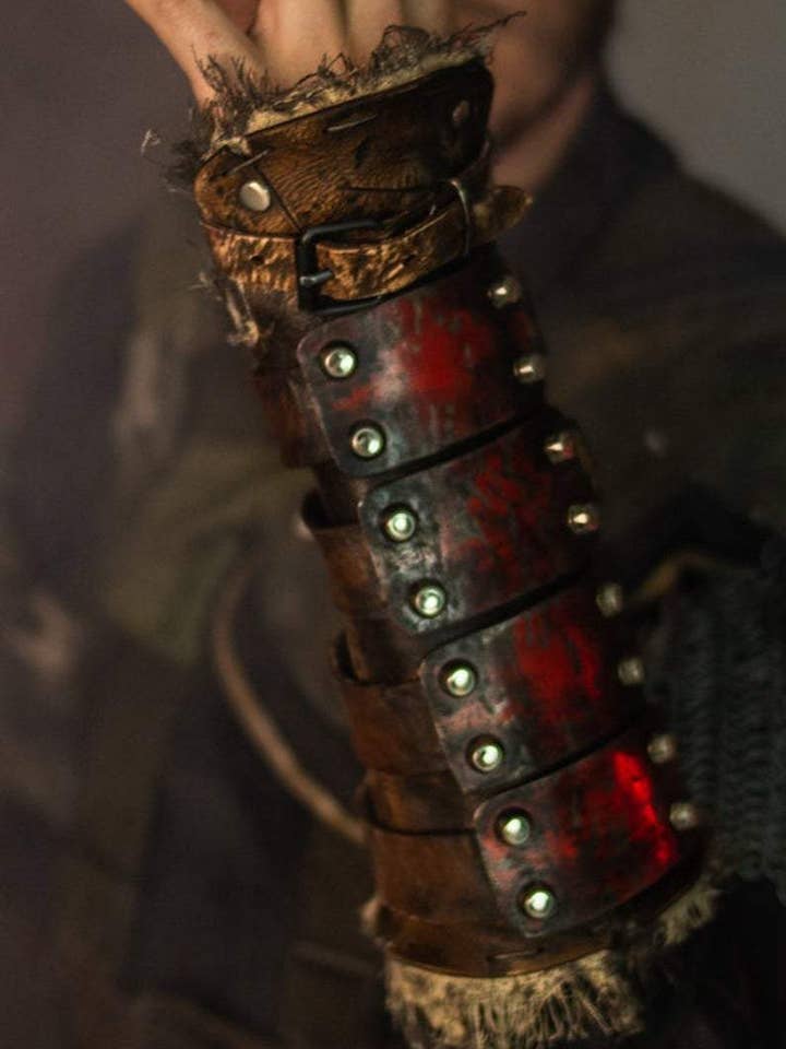 Outcast Props - Wholesale Costume - Men's - Post Apocalyptic Steel Bracers