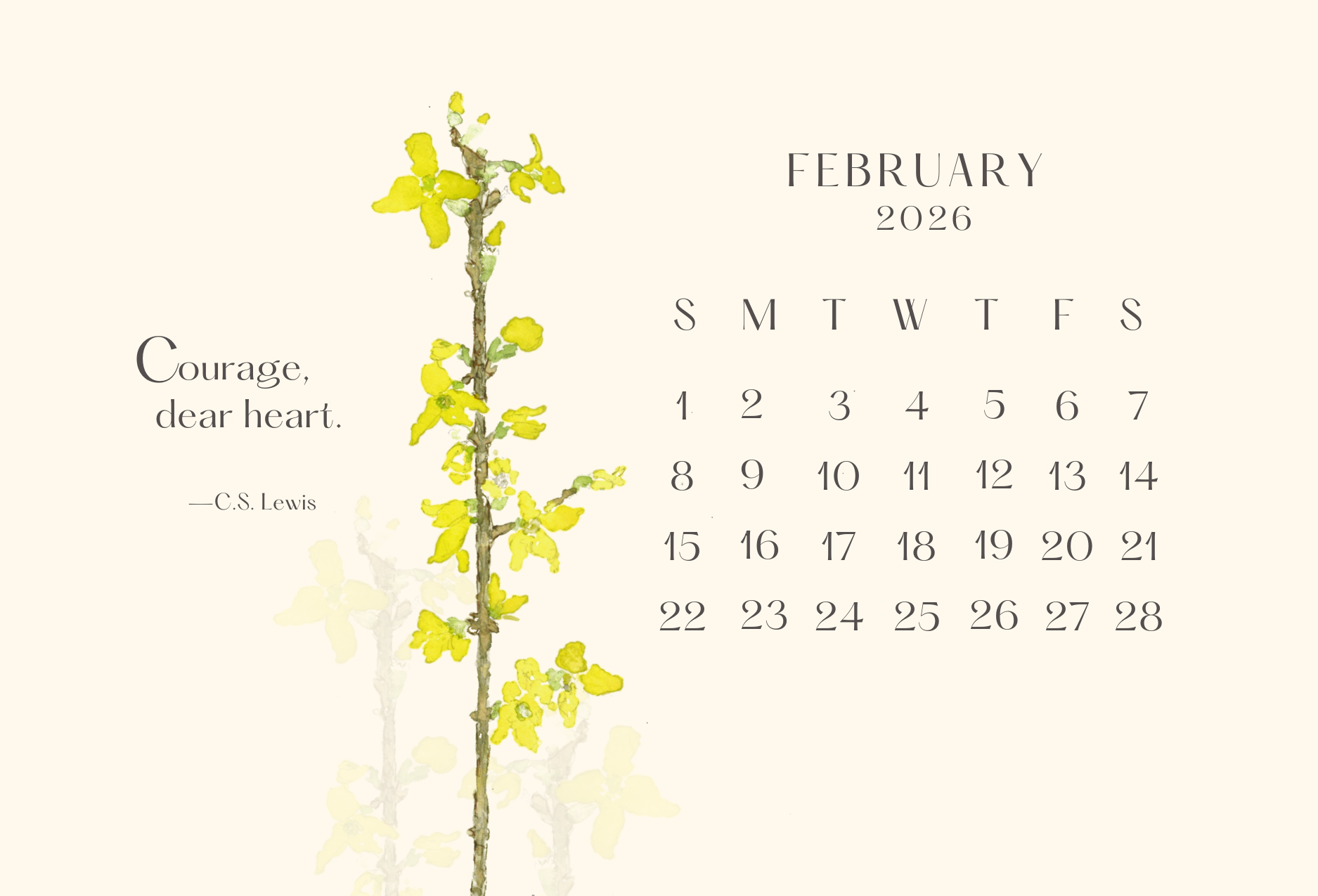 Leafy Lexicon - Wholesale Calendar - Little desktop calendar (with wooden display stand)3